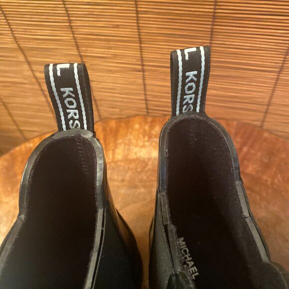 Michael Kors Black Rubber Booties Size 9 EUC - Picture 4 of 8